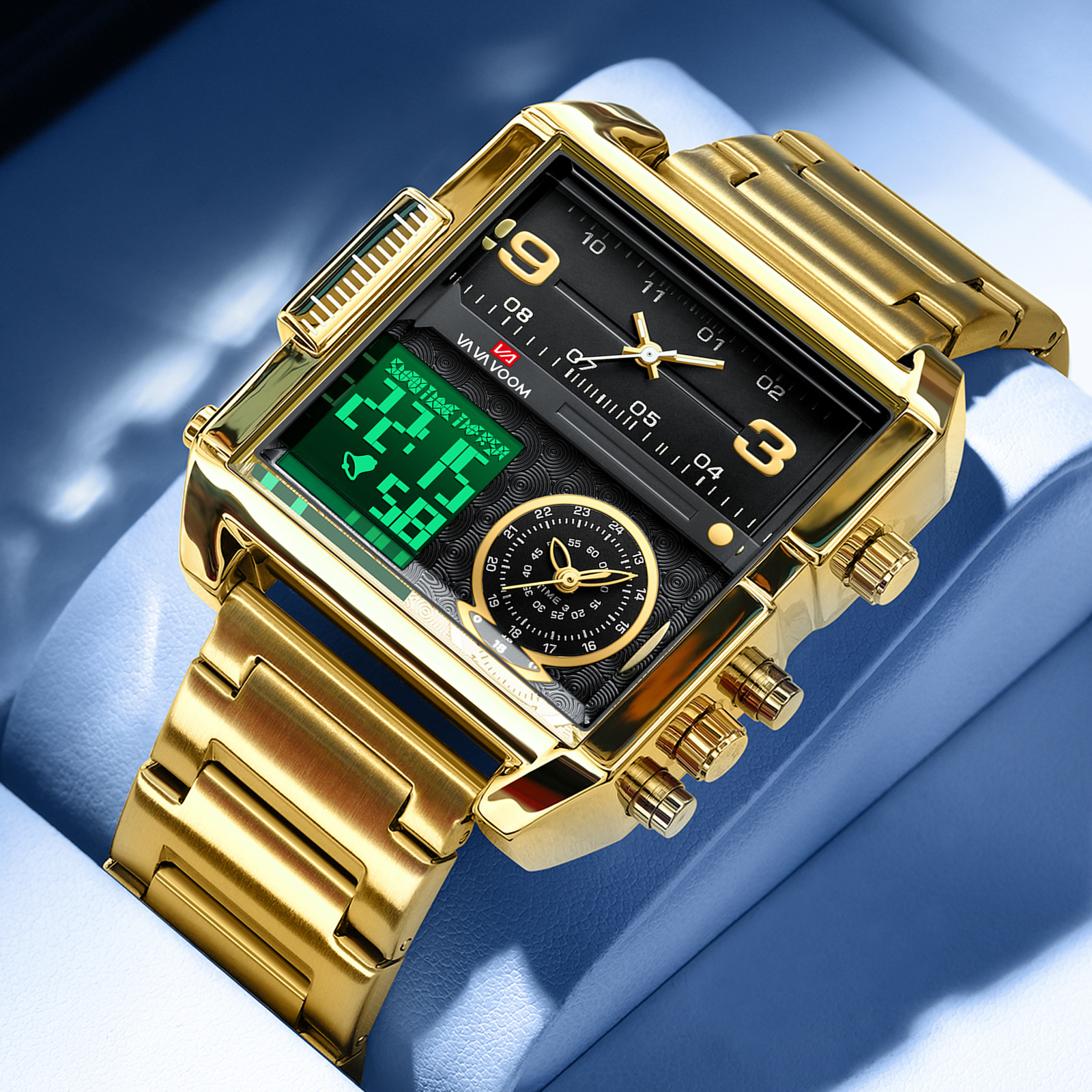 Luxury Watch All Black - Dual Display Men Sports Watches For