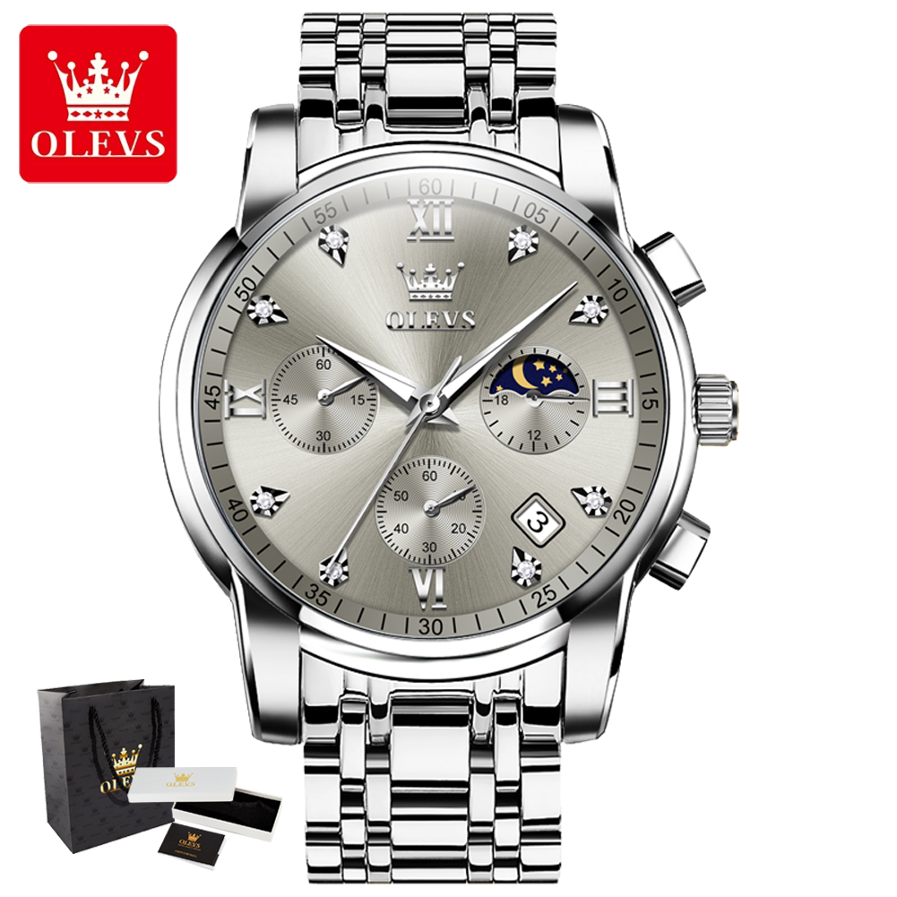 Luxury Watch Dial - OLEVS 2858 Quartz Watch for Men