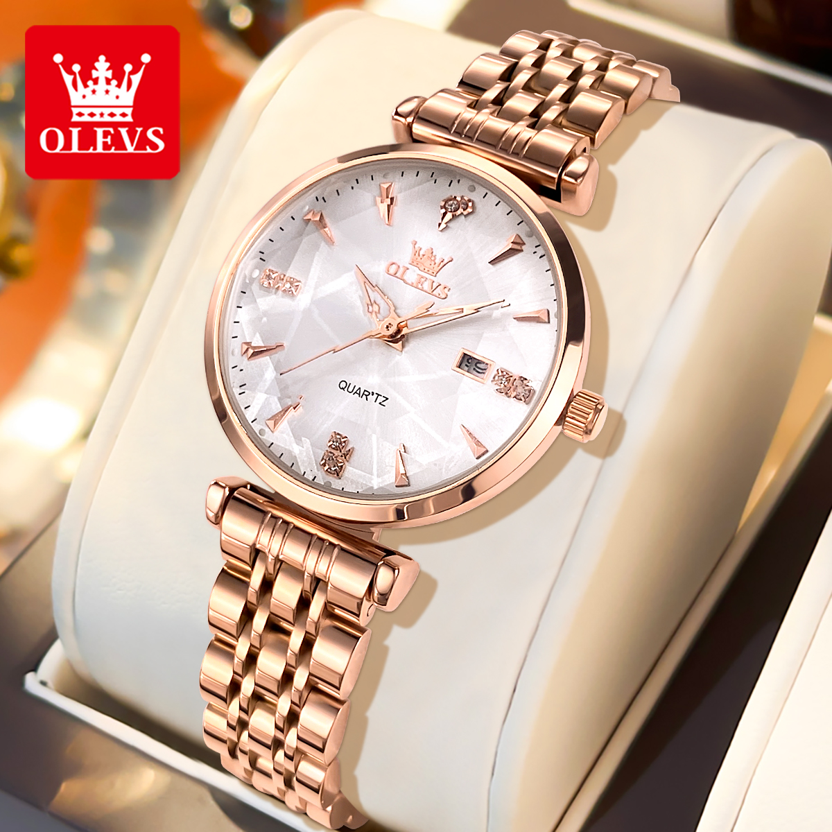 Luxury Watch Ladies - OLEVS brand beautiful women's watches Prism