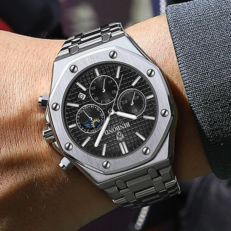 Luxury Watch Ap - BINBOND 0161 Fashionable Men's Quartz Watch