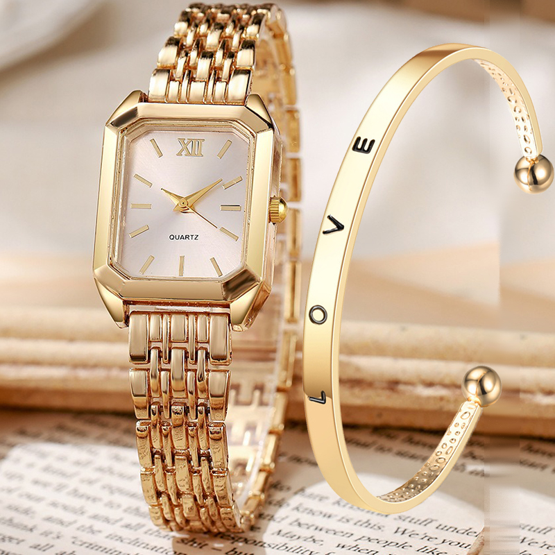 Luxury Watch Female - 2PCS/set Luxury Women's Quartz Watch with