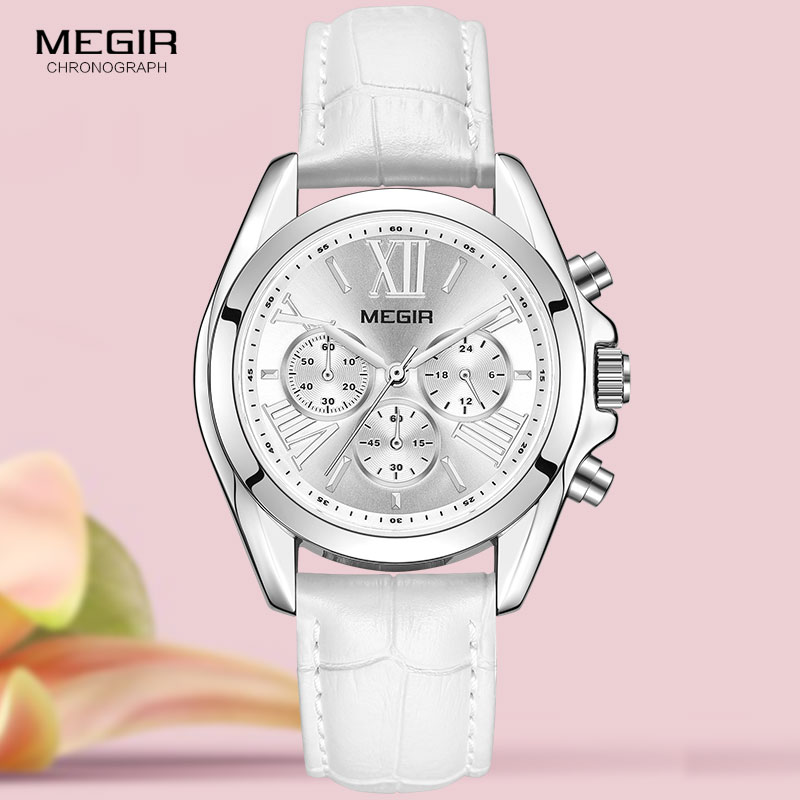 Luxury Watch Female - MEGIR2019 New Luxury Leather Watch Women