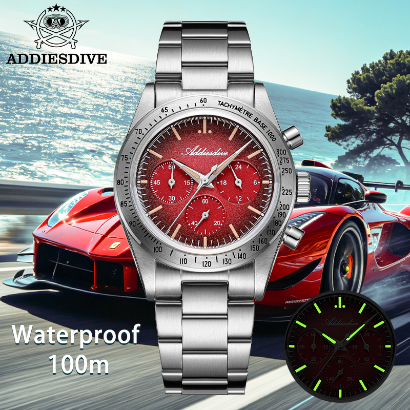 Luxury Watch Level - ADDIESDIVE AD2552 Chronograph Bubble Mirror Glass