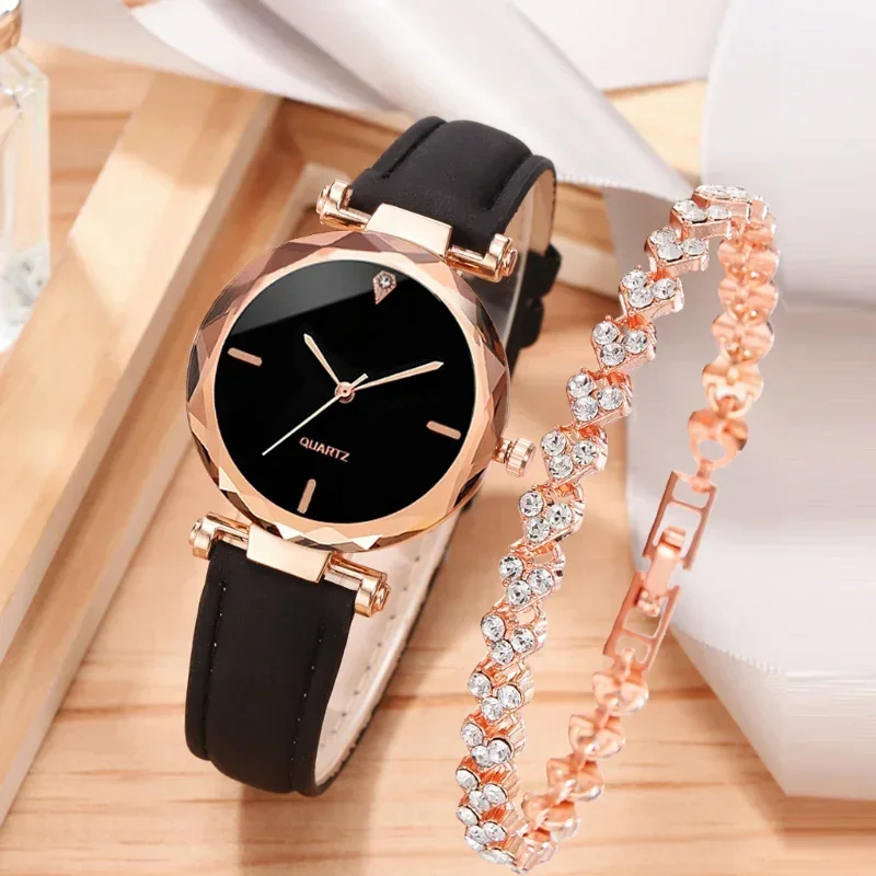 Luxury Watch Female - 2PCS Set Luxury Watch Women Bracelet