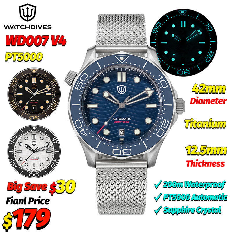 Luxury Watch Men - Watchdives WD007 V4 Automatic Dive Watch
