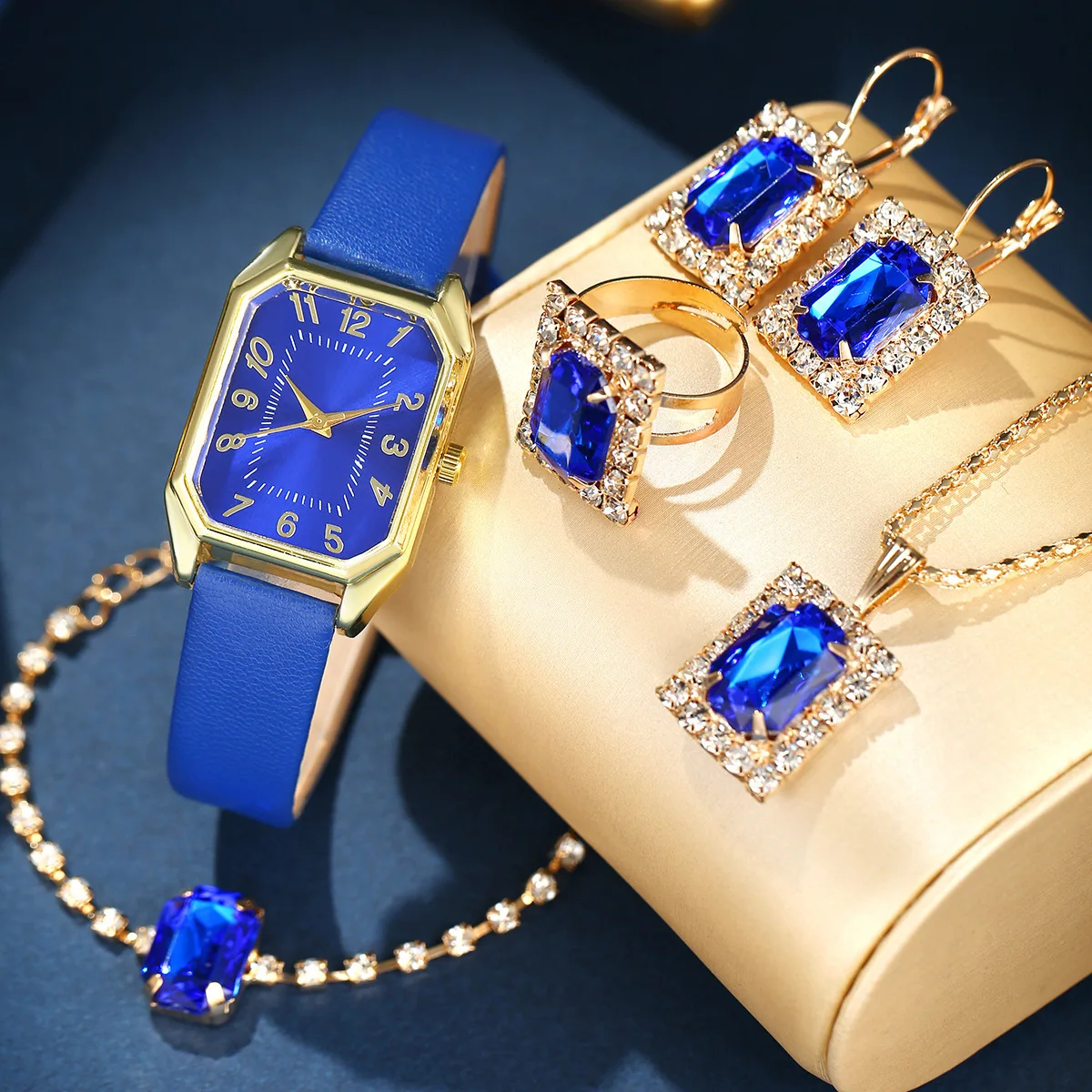 Luxury Watch And Jewelry Brand - 6/5/1PCS Luxury Fashion Square Women's Watches