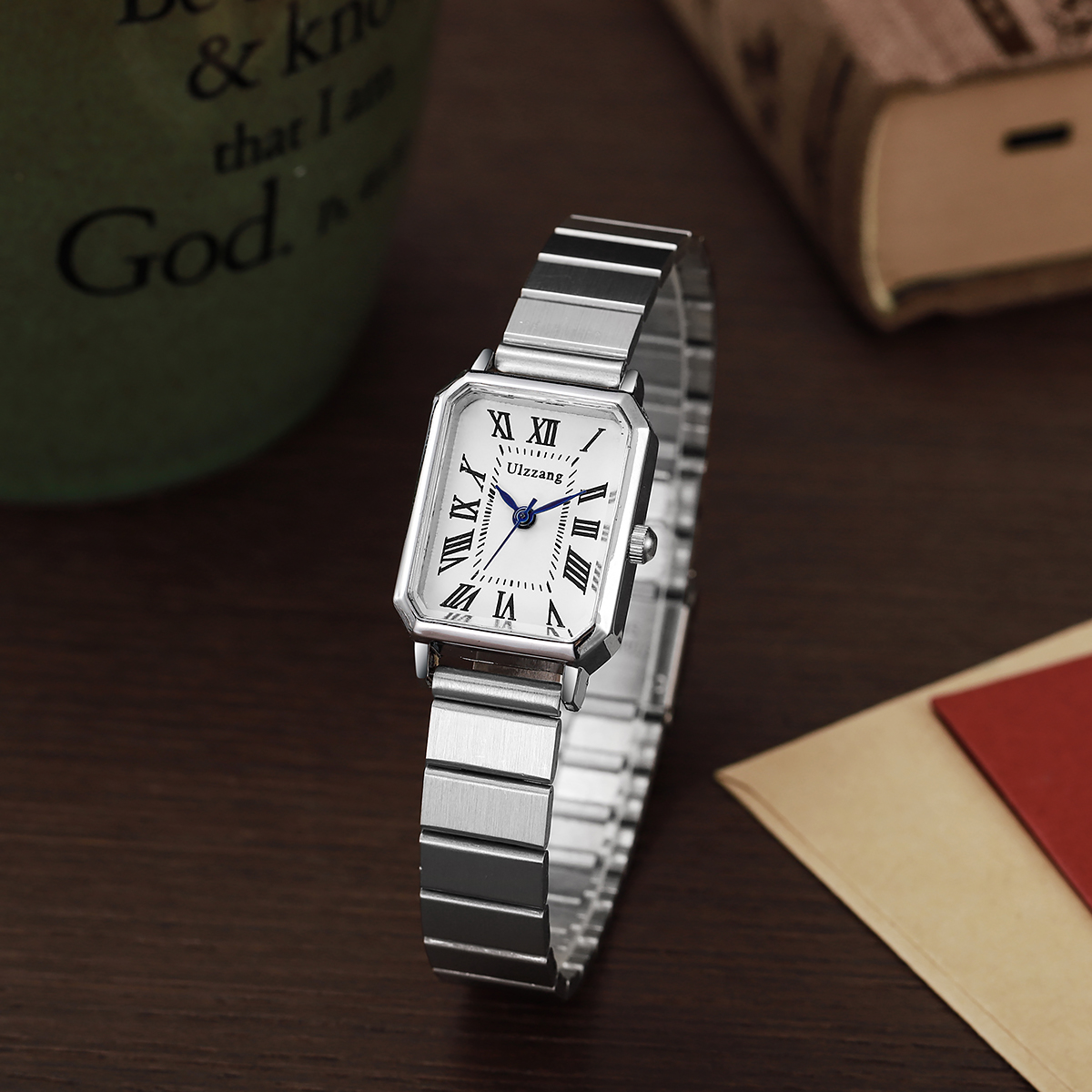 Luxury Watch Female - Elegant Square Dial Women's Watch, Roman
