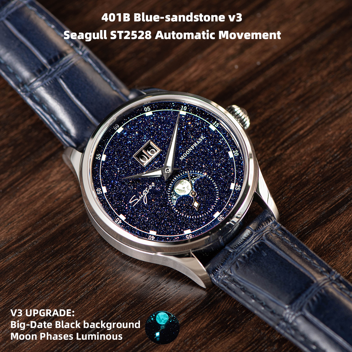 Sugess Moonphase Watch of Men  - Minute Repeater Watch のレビューと価格