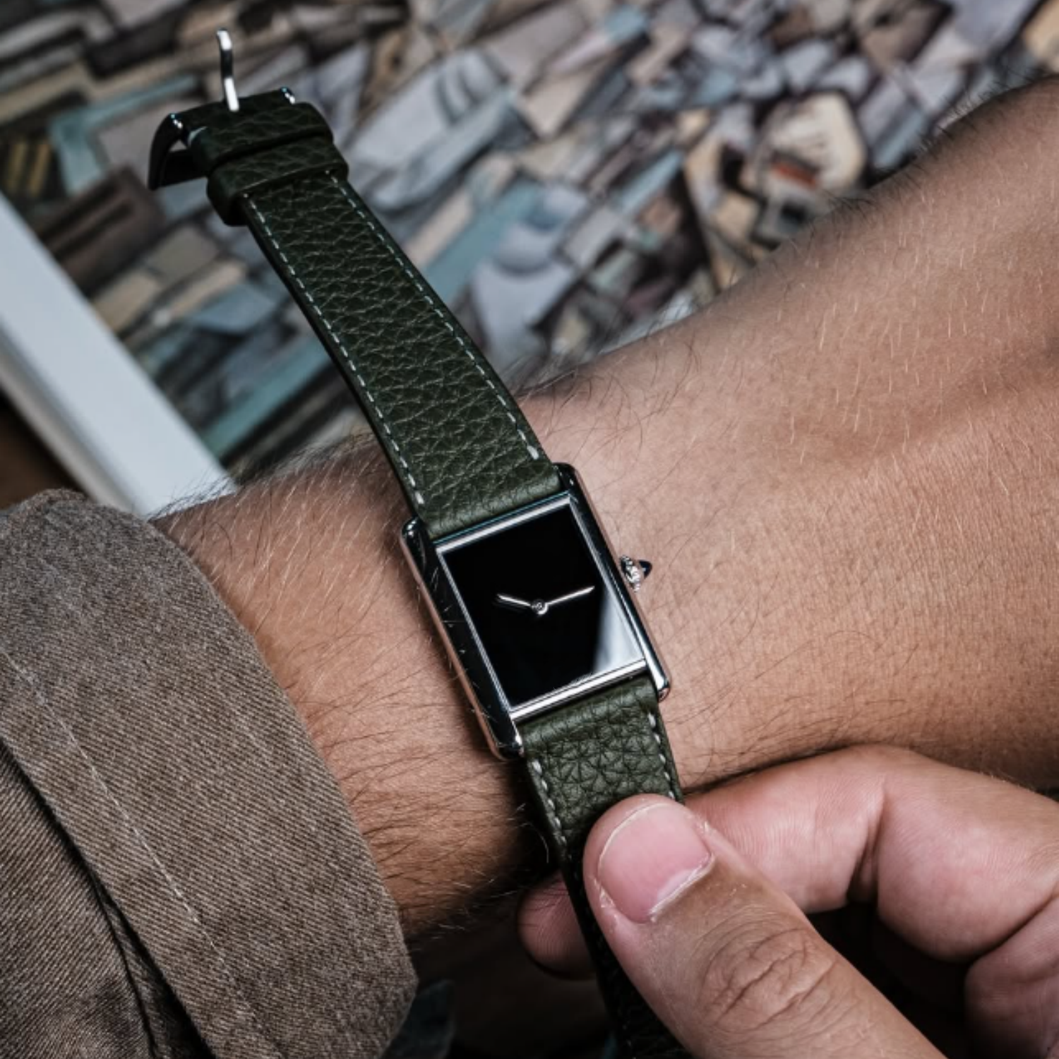 CILOA Black Square Tank Watch  - Luxury Watch All Black のレビューと価格