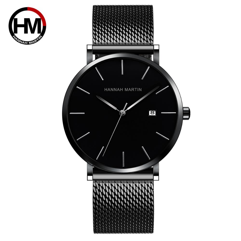 Japan Quartz Calendar Movement - Luxury Watch All Black のレビューと価格