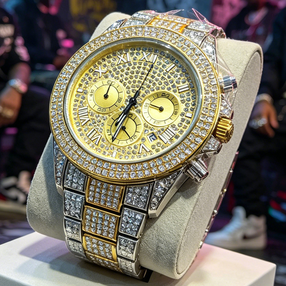 NO Logo Silver Gold Full Diamo - Luxury Watch And Jewelry Brand のレビューと価格