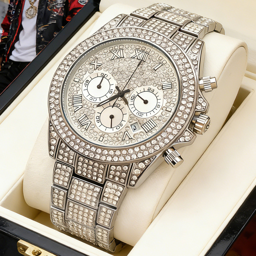 NO Logo Silver Gold Full Diamo - Luxury Watch And Jewelry Brand のレビューと価格