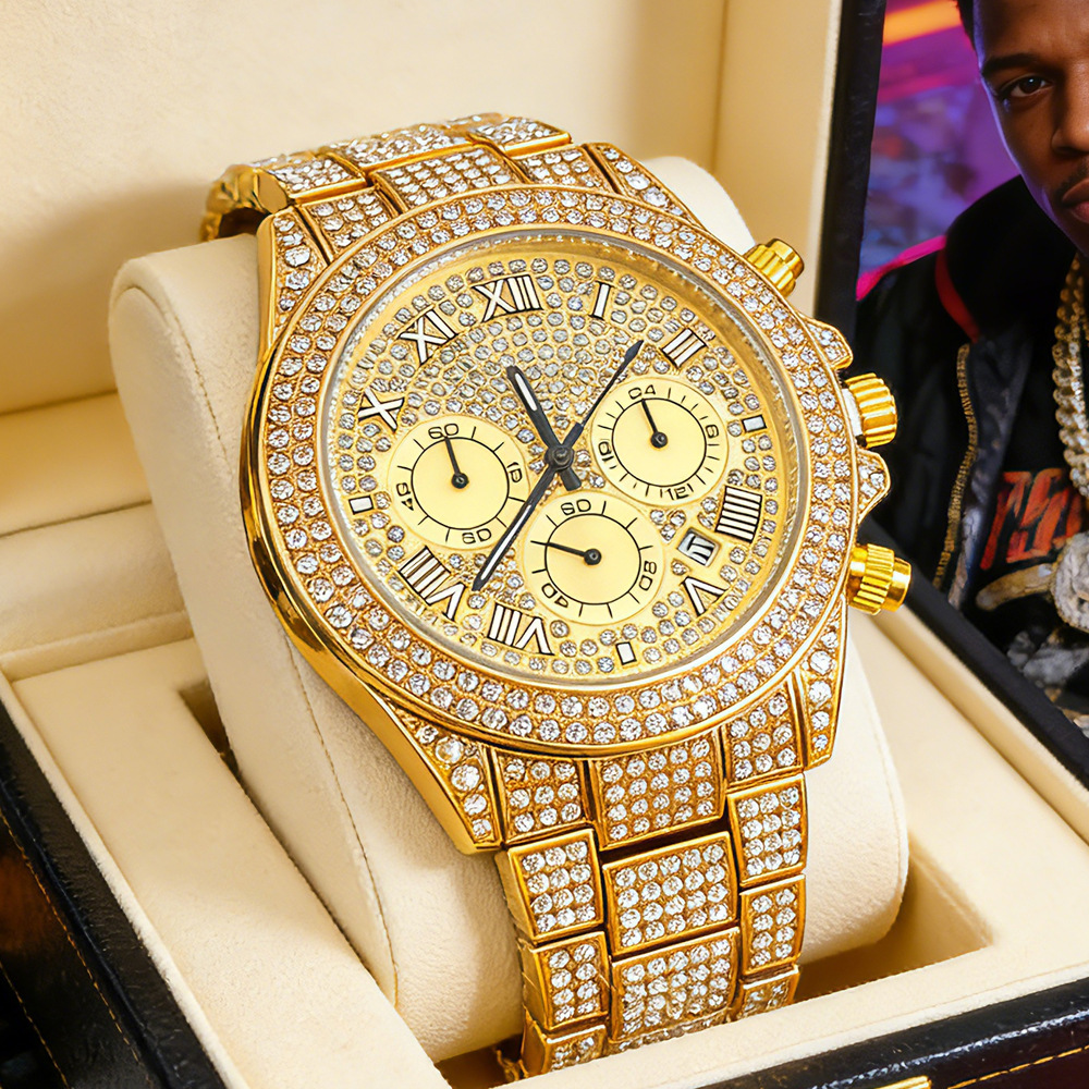 NO Logo Silver Gold Full Diamo - Luxury Watch And Jewelry Brand のレビューと価格