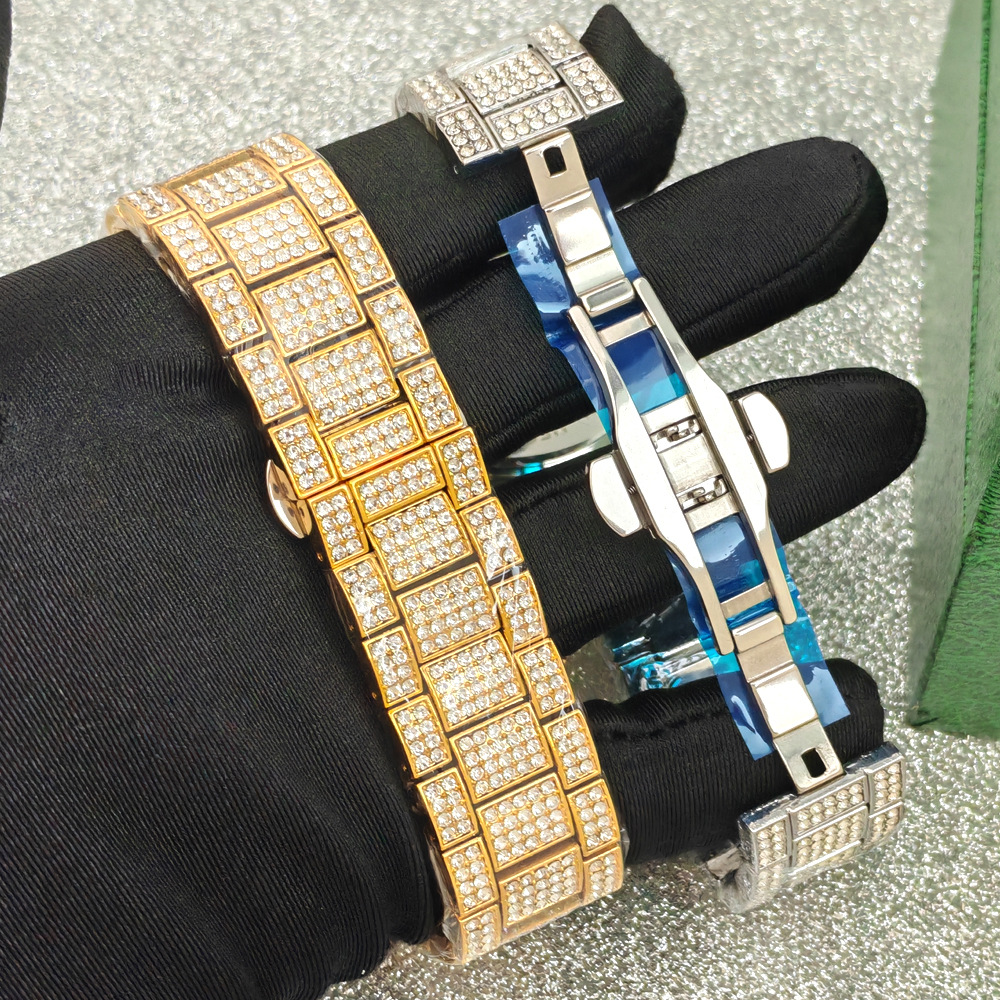NO Logo Silver Gold Full Diamo - Luxury Watch And Jewelry Brand のレビューと価格