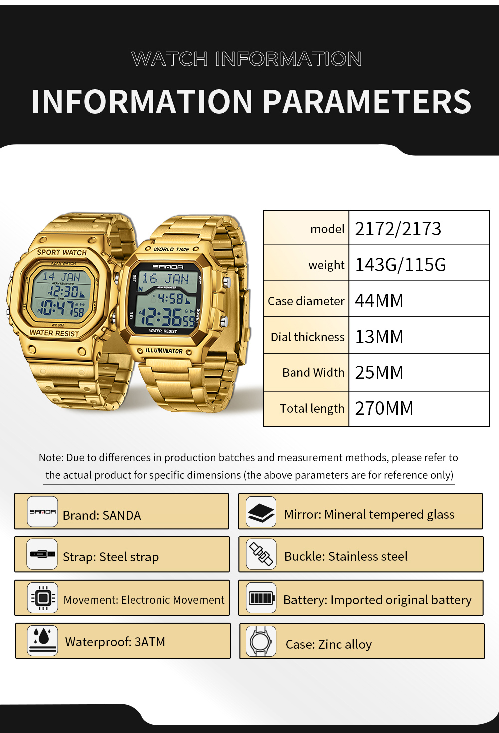 SANDA Luxury Men's Electronic  - Minute Repeater Watch のレビューと価格