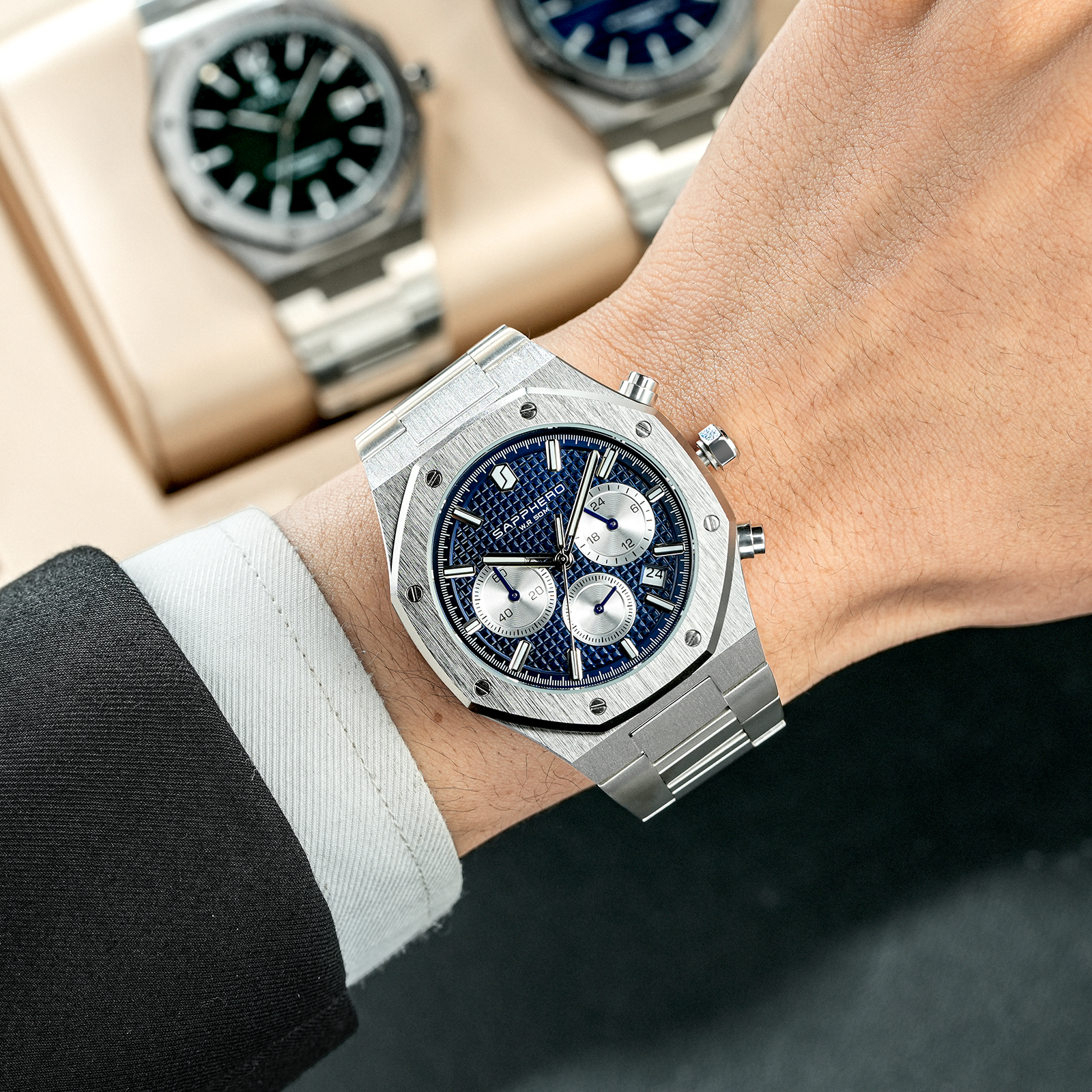 SAPPHERO Men's Watch Waterproo - Luxury Watch Ap のレビューと価格