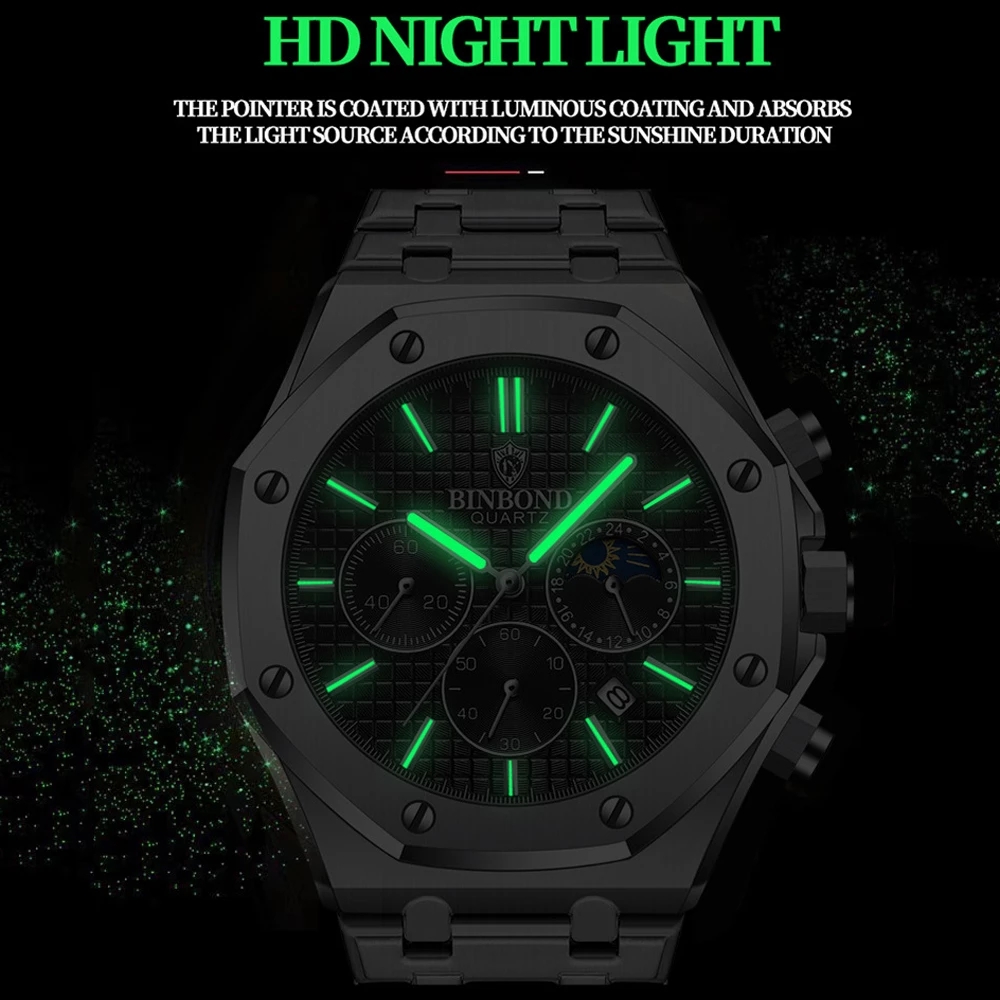 BINBOND 0161 Fashionable Men's - Luxury Watch Ap のレビューと価格