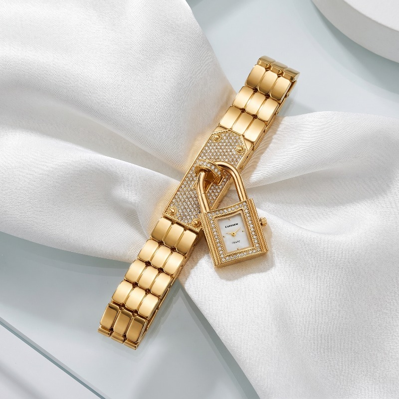 Gold Lock-Shaped Women's Watch - Luxury Watch Female のレビューと価格
