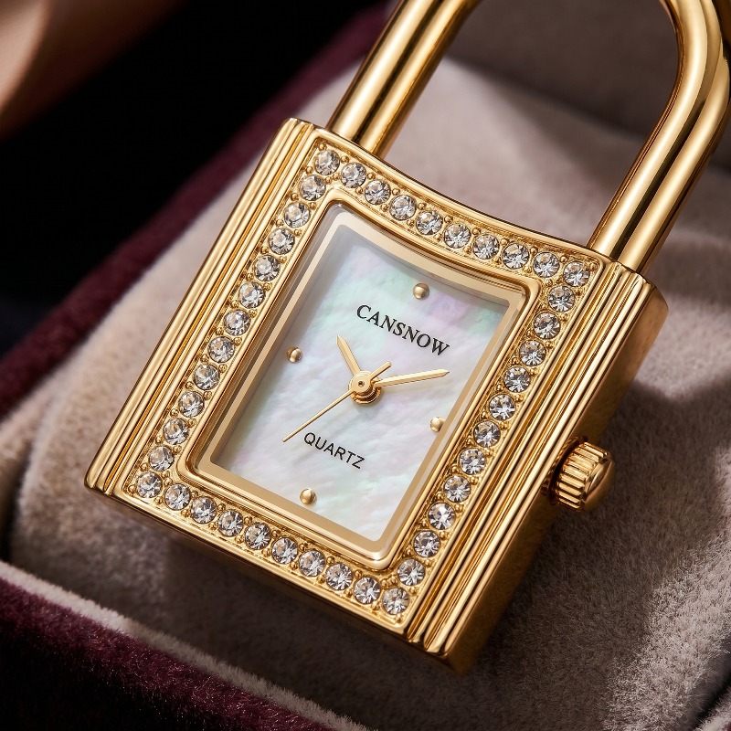 Gold Lock-Shaped Women's Watch - Luxury Watch Female のレビューと価格