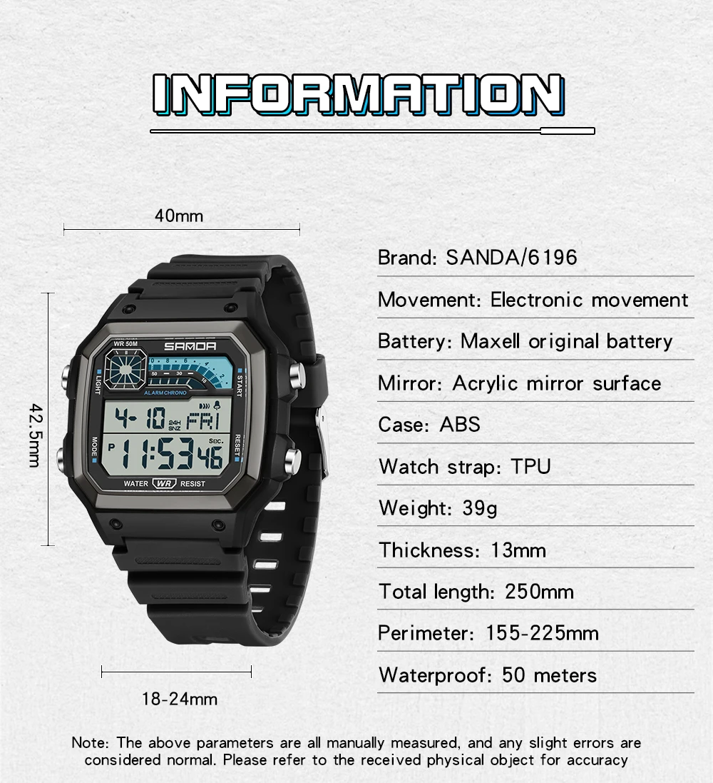 SANDA 6196 Men Electronic Watc - Minute Repeater Watch のレビューと価格