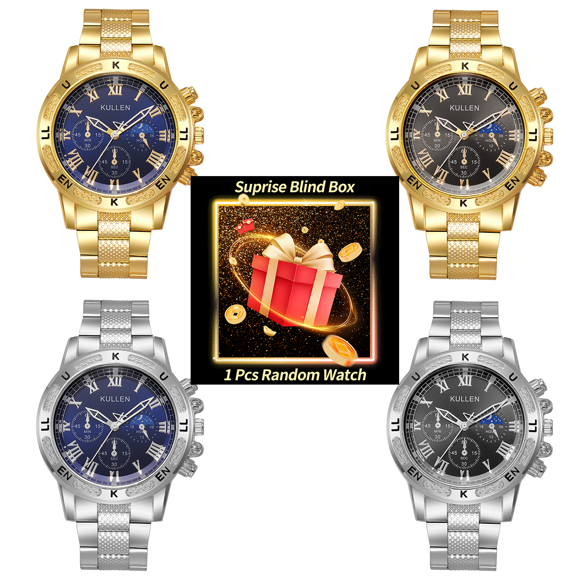 1PC Surprise Mystery Watch Bli - Luxury Watch Dial のレビューと価格