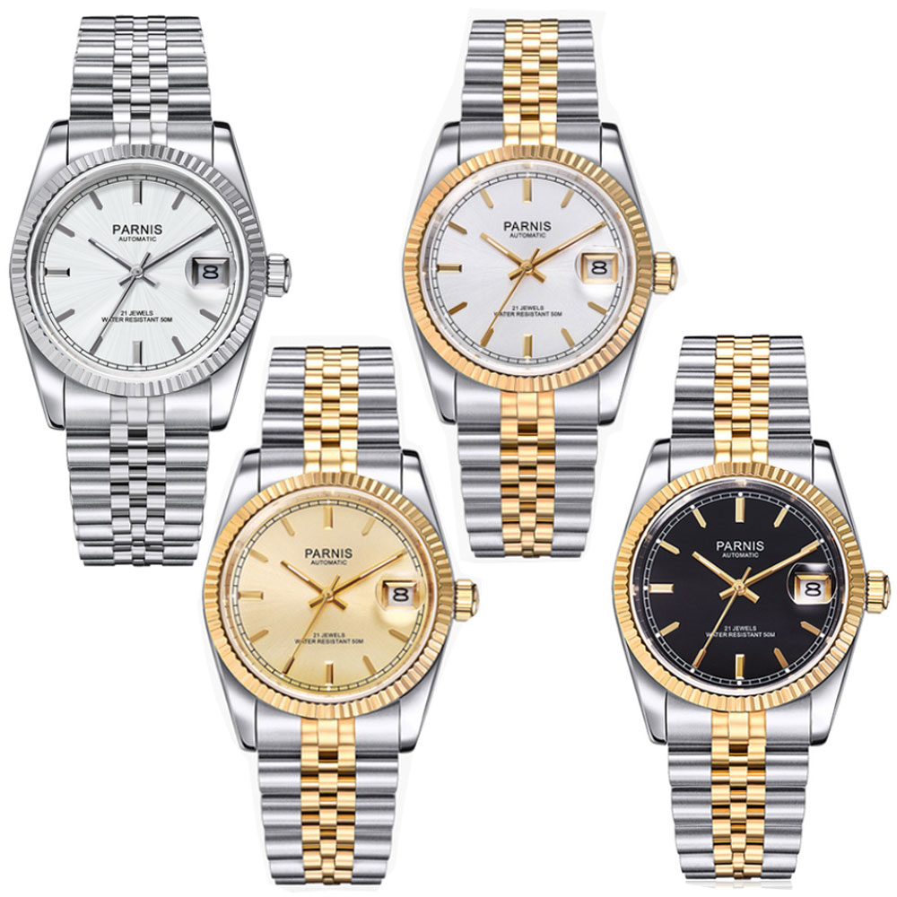 Parnis 36mm Mens Automatic Wat - Luxury Watch All Black のレビューと価格