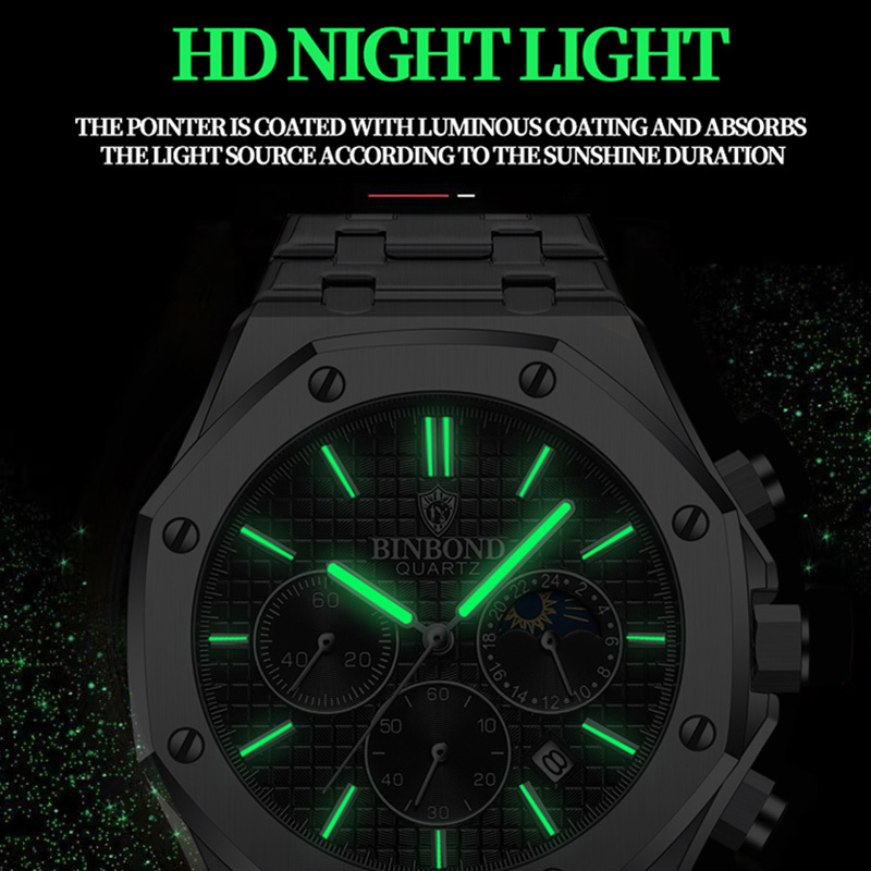 BINBOND Quality Men Watch Luxu - Luxury Watch Ap のレビューと価格