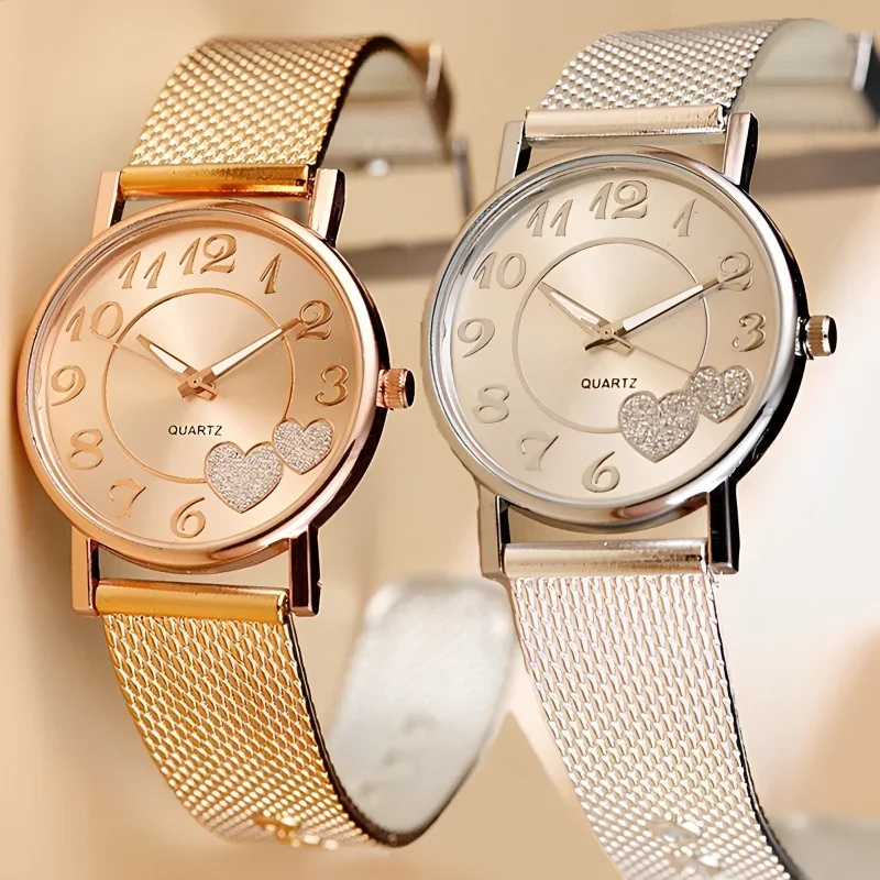 Elegant Rose Gold Heart Dial W - Luxury Watch Level のレビューと価格