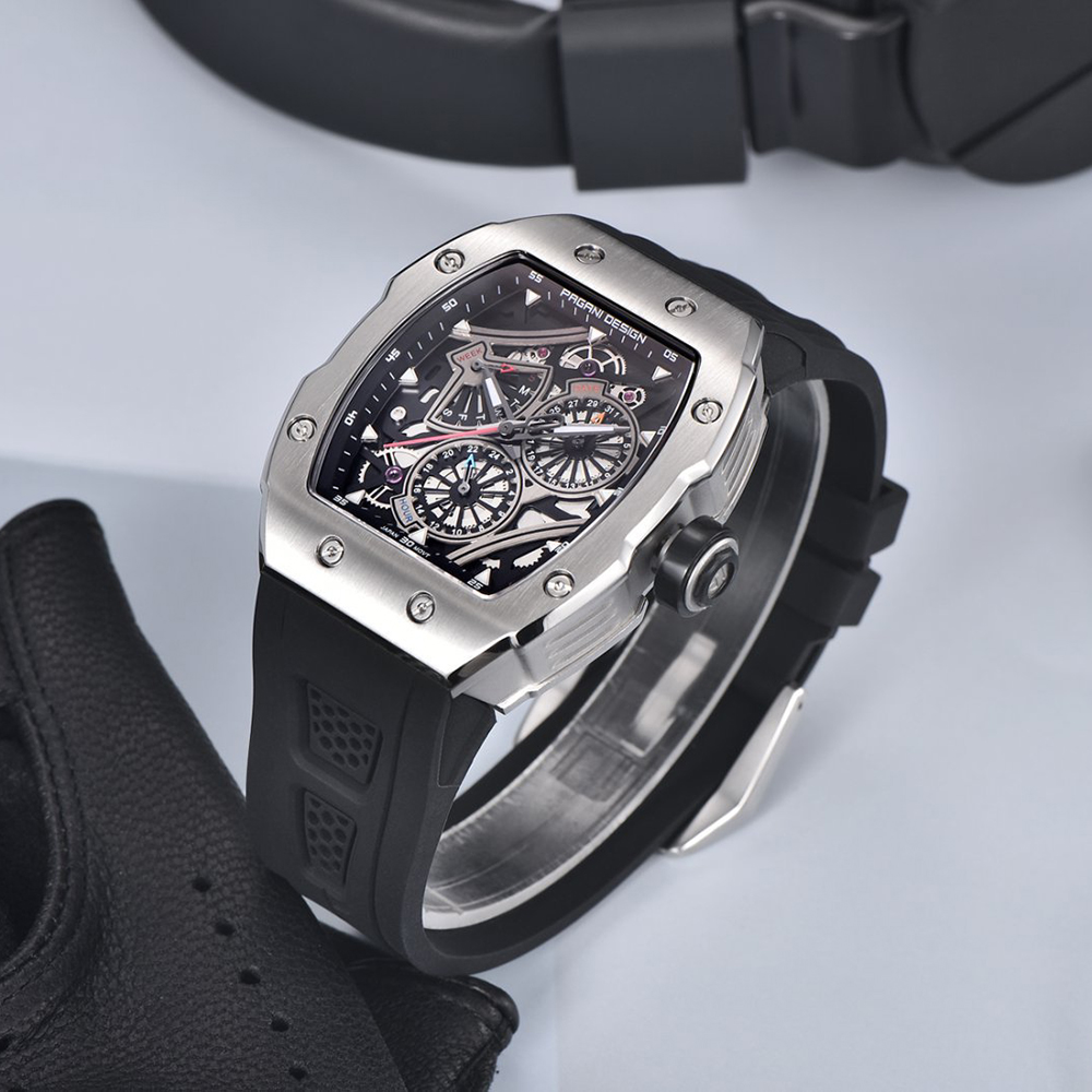 PAGANI DESIGN Black Silicone w - Luxury Watch All Black のレビューと価格