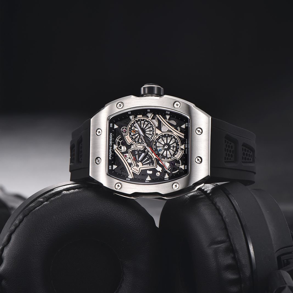 PAGANI DESIGN Black Silicone w - Luxury Watch All Black のレビューと価格
