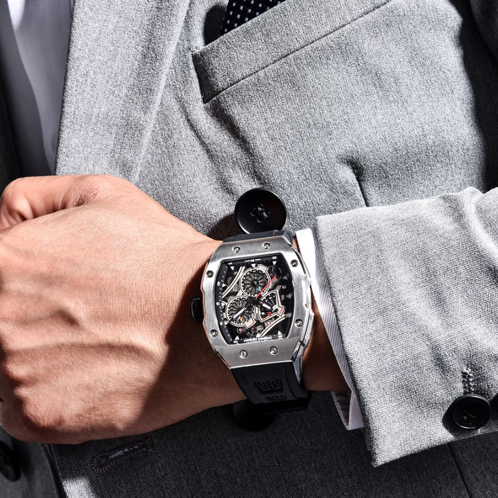 PAGANI DESIGN Black Silicone w - Luxury Watch All Black のレビューと価格