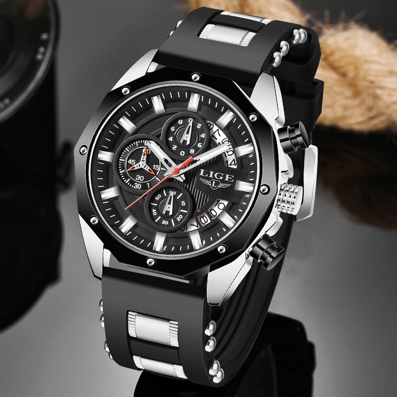 LIGE Fashion Outdoor Quartz Ma - Luxury Watch Men のレビューと価格