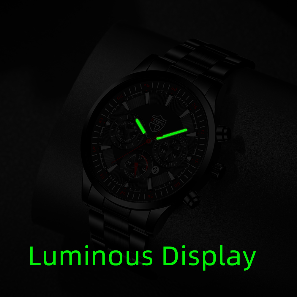 Fashion Mens Watches Set Luxur - Luxury Watch All Black のレビューと価格