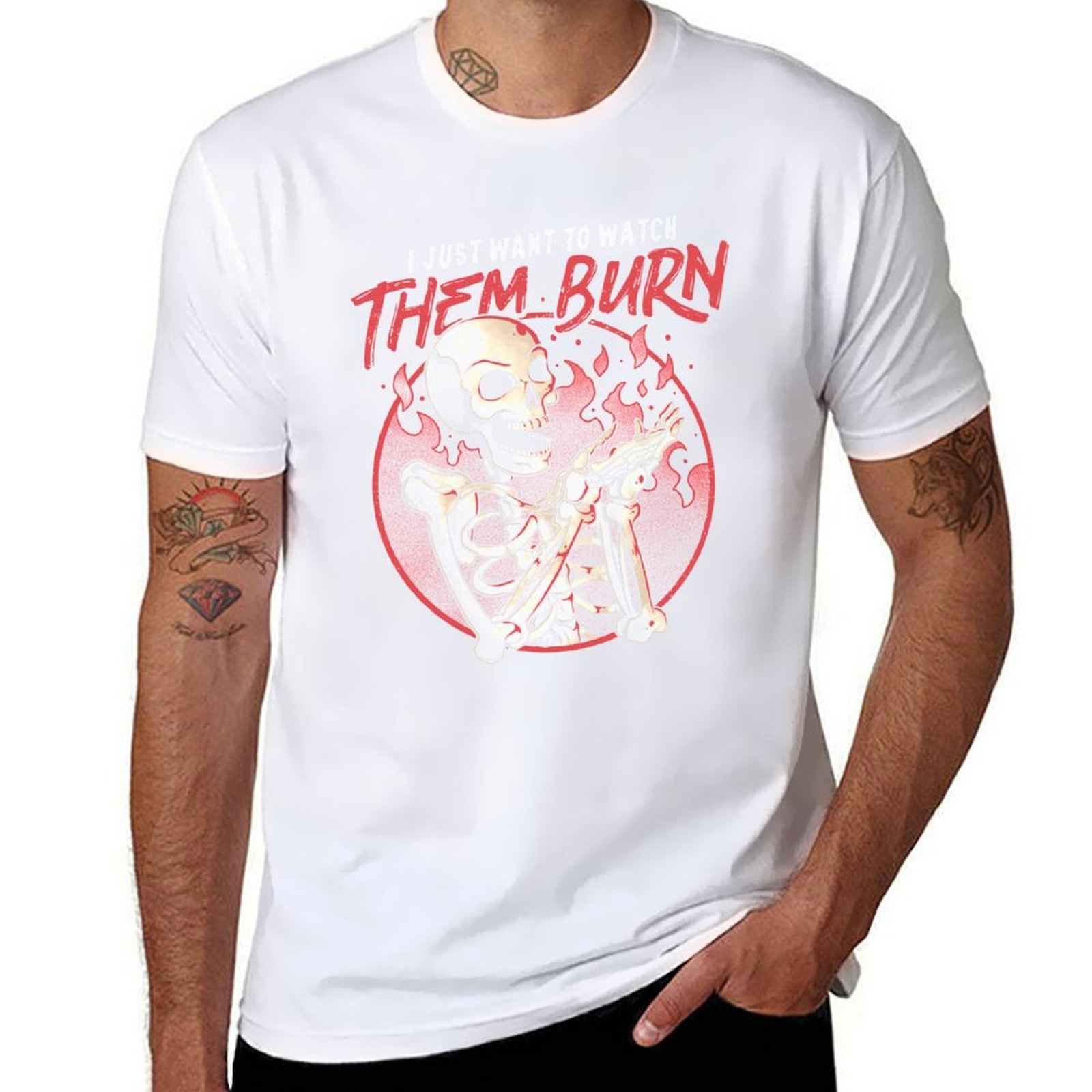 Watch Them Burn Skull Funny Gi - Luxury Watch In China のレビューと価格