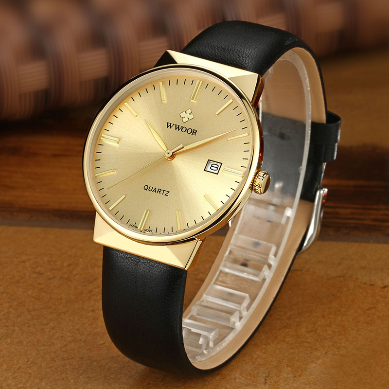 WWOOR Men's Watches Top Brand  - Luxury Watch All Black のレビューと価格