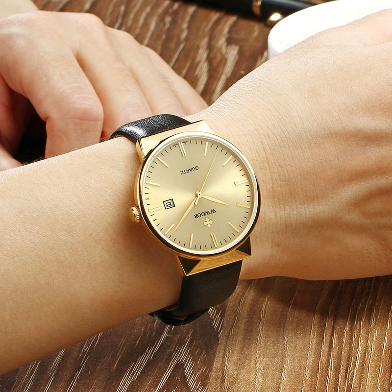 WWOOR Men's Watches Top Brand  - Luxury Watch All Black のレビューと価格