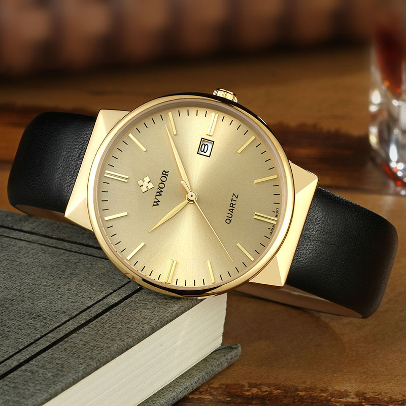 WWOOR Men's Watches Top Brand  - Luxury Watch All Black のレビューと価格