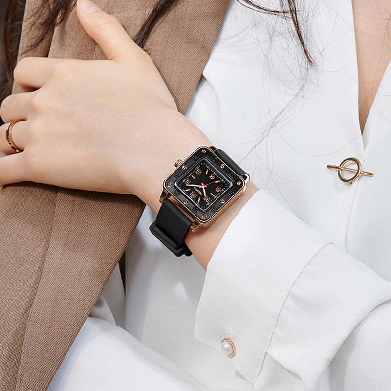 Square Silicone Band Women Wat - Luxury Watch Female のレビューと価格