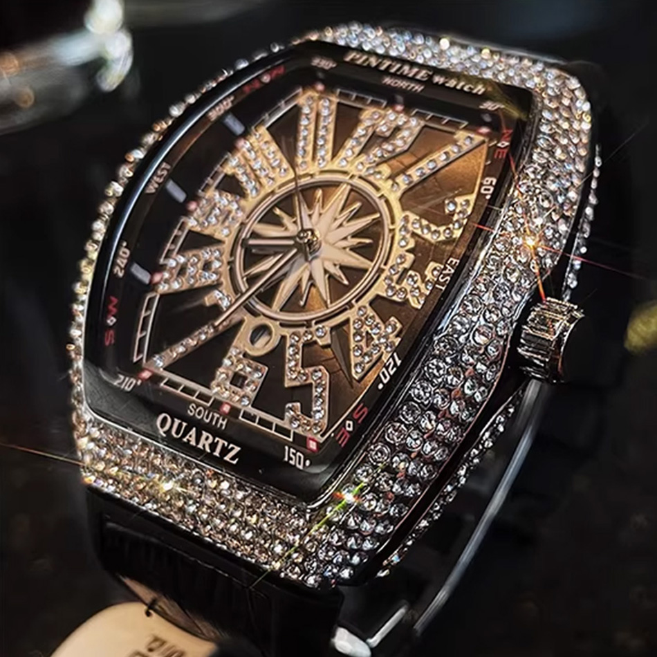 Premium Brand Luxury Diamond W - Luxury Watch All Black のレビューと価格
