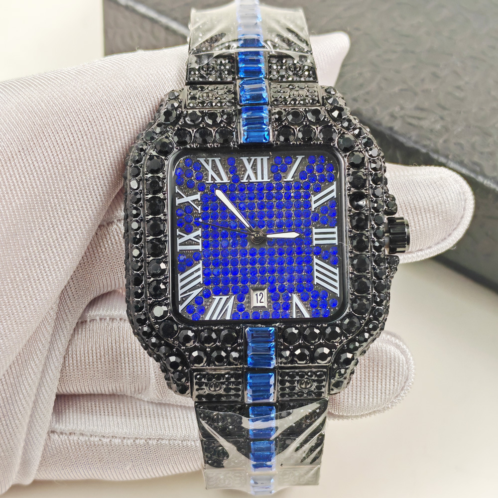 Black High Quality Hip Hop Ice - Luxury Watch All Black のレビューと価格