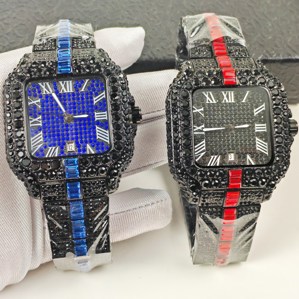 Black High Quality Hip Hop Ice - Luxury Watch All Black のレビューと価格