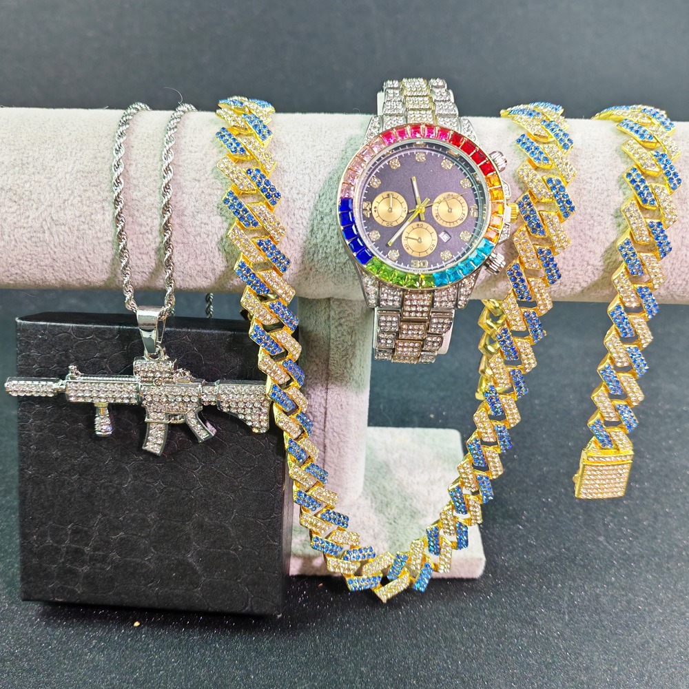 Hip Hop Watches Bracelet Neckl - Luxury Watch Miami のレビューと価格