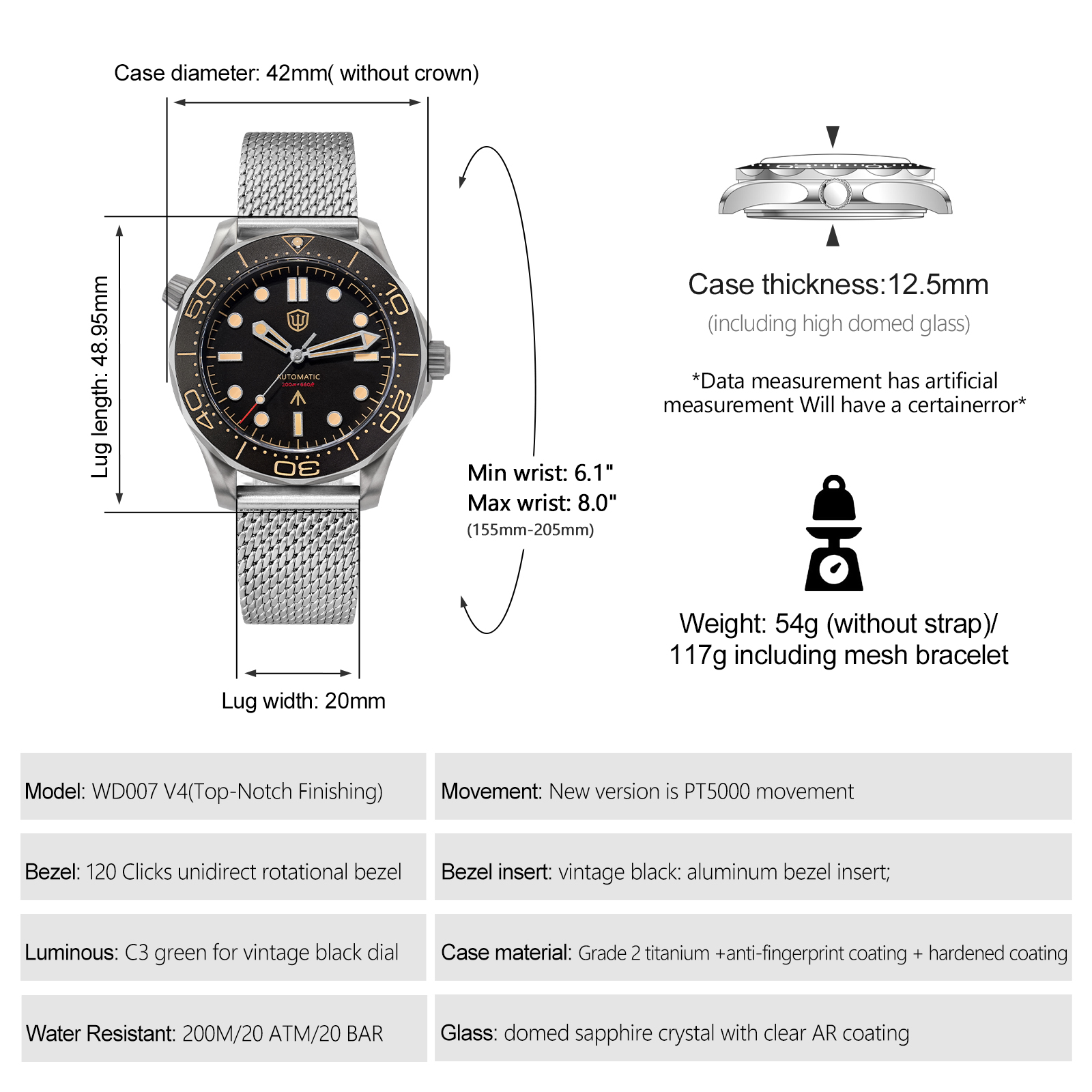 Watchdives WD007 V4 Automatic  - Luxury Watch Men のレビューと価格