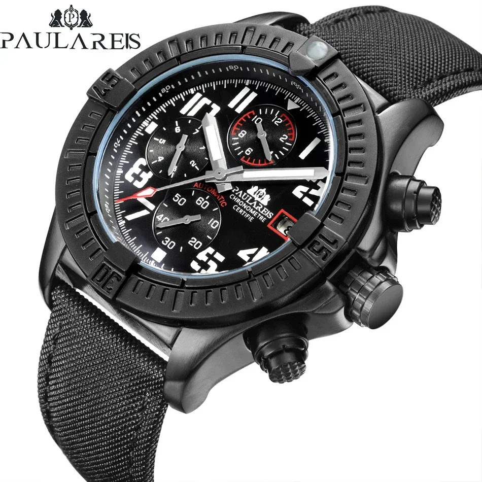 Automatic Mens Watch Self Wind - Luxury Watch All Black のレビューと価格
