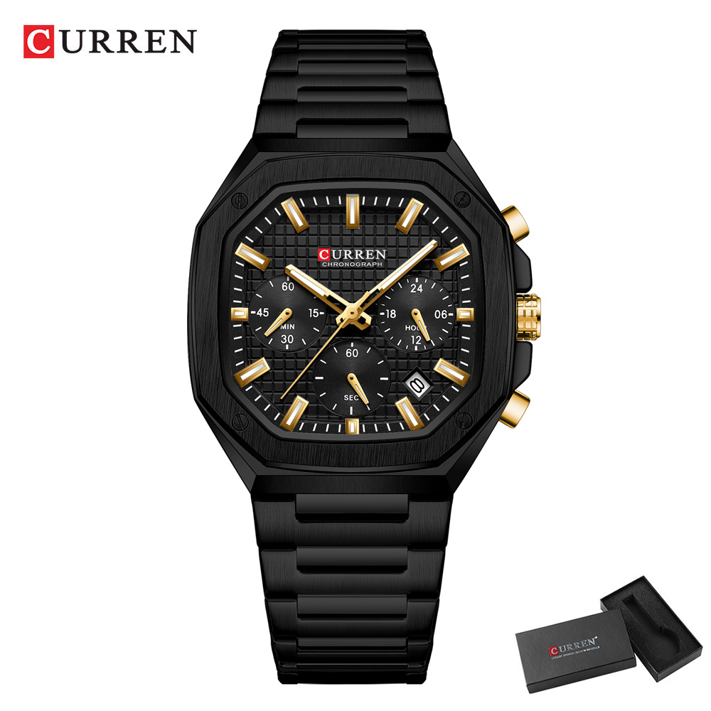 CURREN Luxury Square Chrono Wa - Luxury Watch Dial のレビューと価格