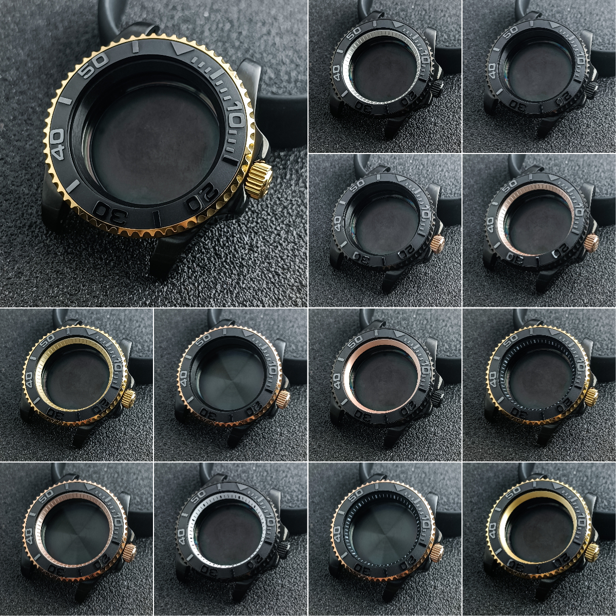 NH35 Case 40.5mm black gold/ro - Bronze Case Watch のレビューと価格