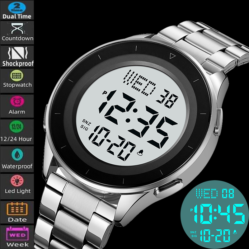 Skmei Dual Time Zone LED Digit - Minute Repeater Watch のレビューと価格