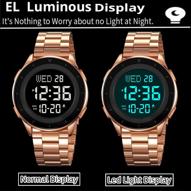 Skmei Dual Time Zone LED Digit - Minute Repeater Watch のレビューと価格