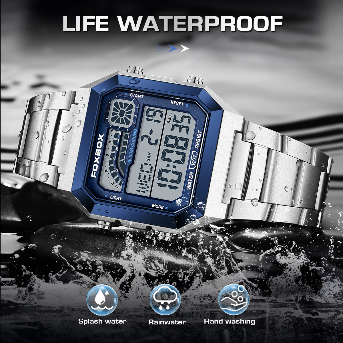 FOXBOX Fashion Luxury Digital  - Luxury Watch Men のレビューと価格