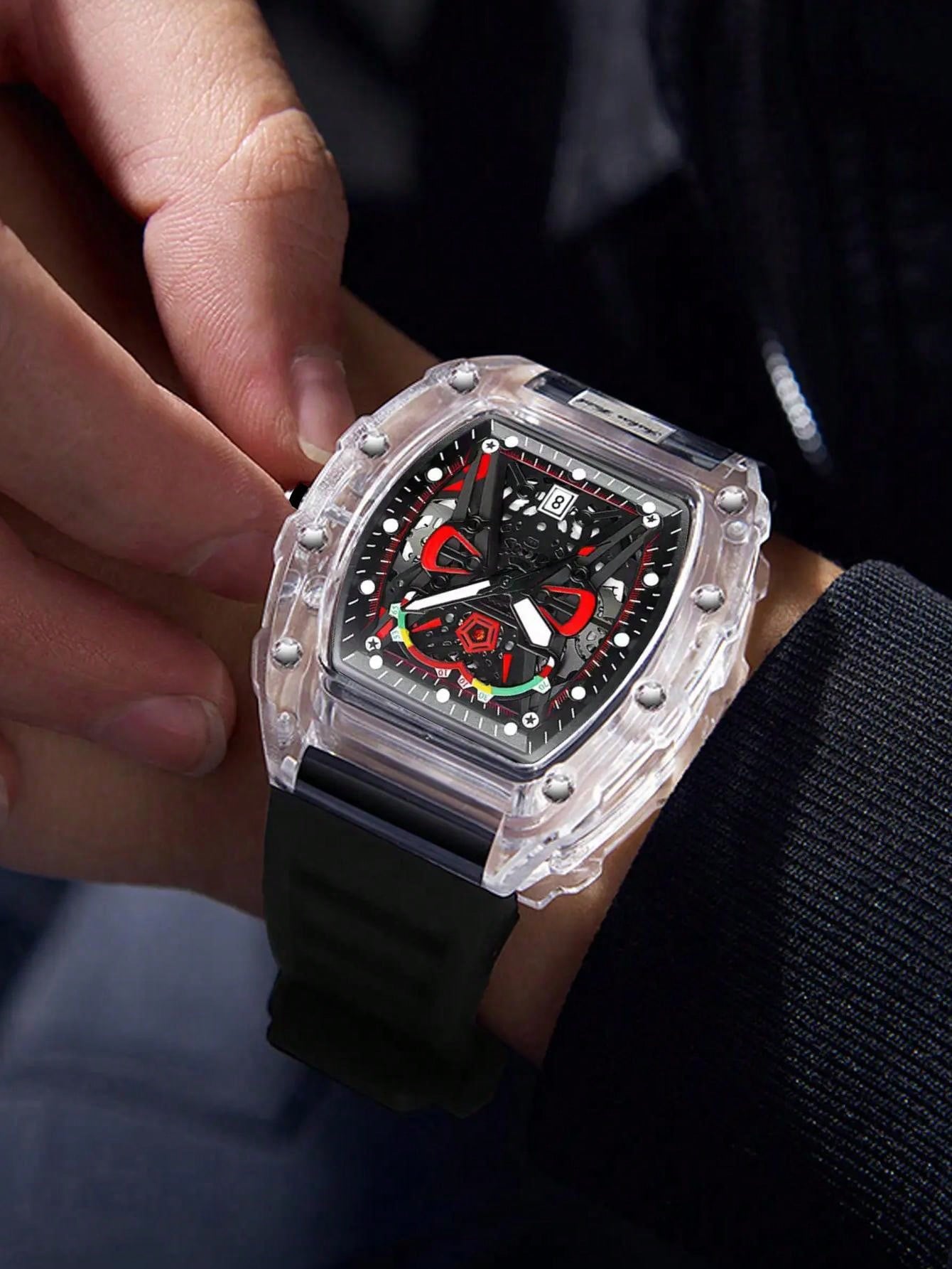 New Men Quartz Watch Transpare - Luxury Watch Ap のレビューと価格